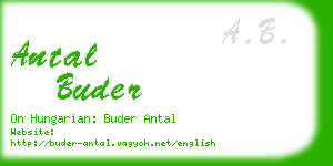 antal buder business card